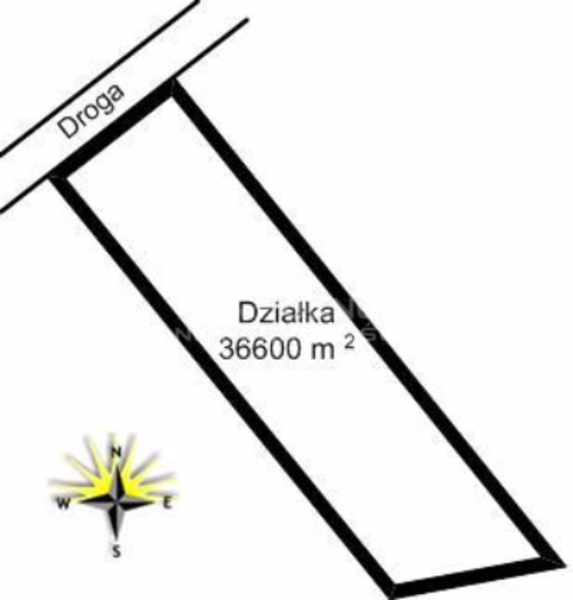 Działka 36600 m2 w KAWĘCZYN