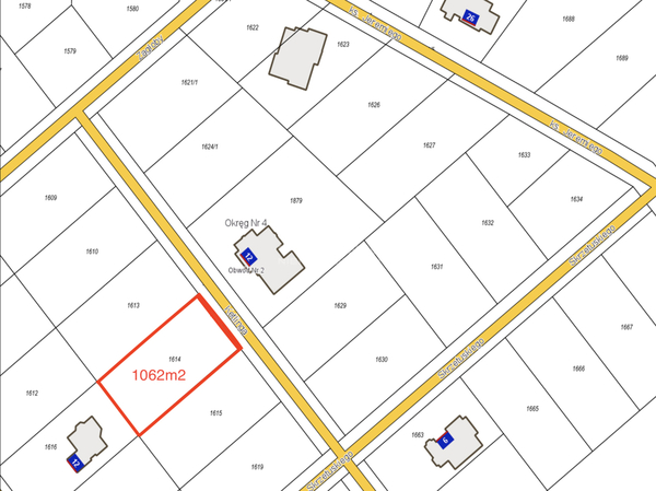 Działka 1062 m2 w IZABELIN