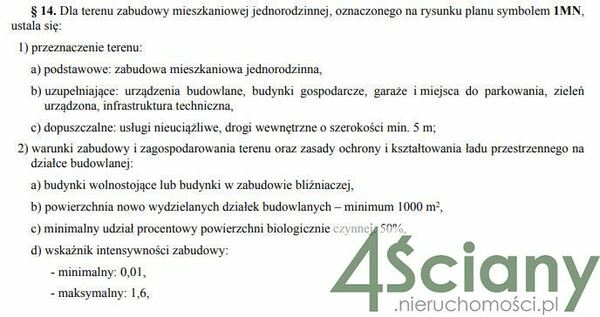 Działka 1000 m2 w PRUSZKÓW