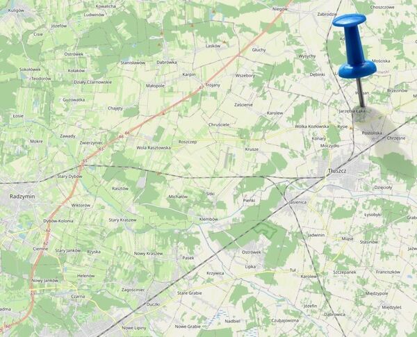 Działka 1008 m2 w TŁUSZCZ