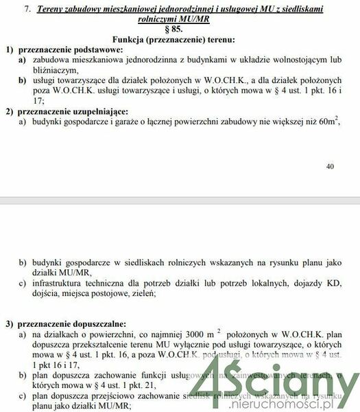 Działka 1069 m2 w NADARZYN