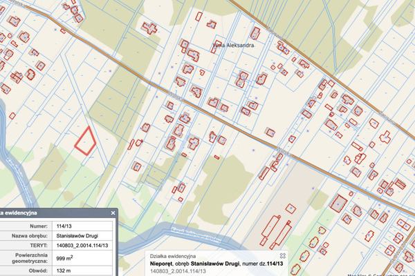 Działka 999 m2 w NIEPORĘT