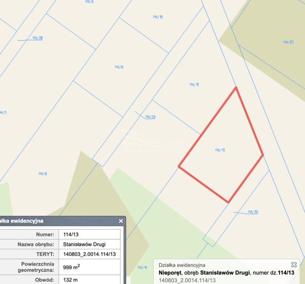 Działka 999 m2 w NIEPORĘT
