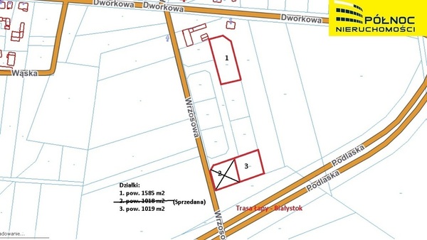 Działka 1018 m2 w TUROŚŃ KOŚCIELNA