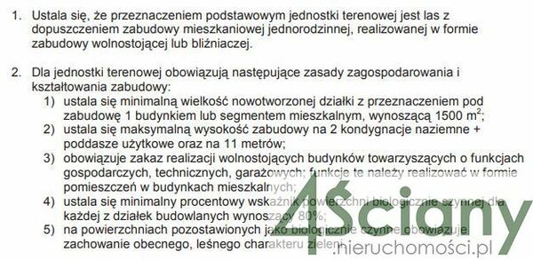 Działka 1500 m2 w JÓZEFÓW