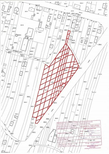 Działka 11497 m2 w Nisko