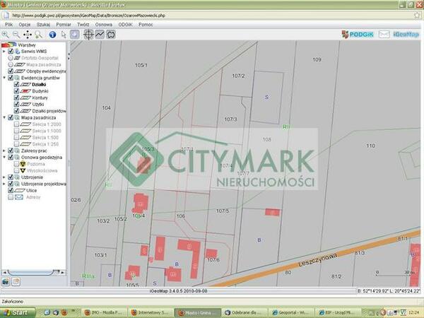 Działka 1024 m2 w warszawski zachodni
