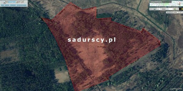 Działka 143700 m2 w Przeginia Narodowa