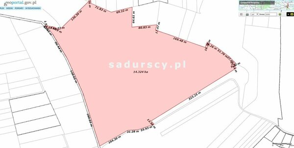 Działka 143700 m2 w Przeginia Narodowa