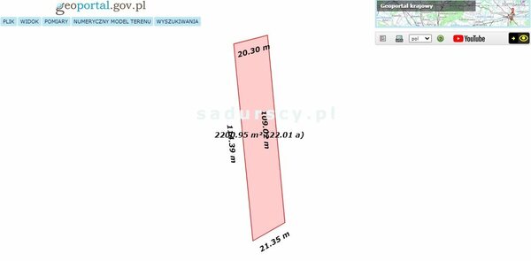 Działka 2269 m2 w Kopanka