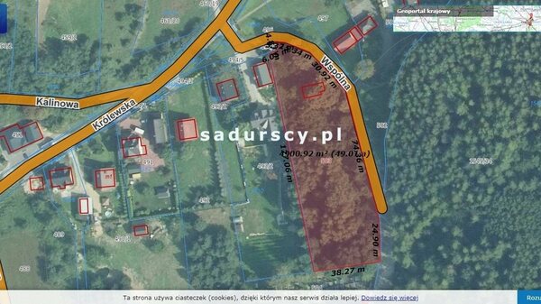 Działka 4973 m2 w Dąbrowa Szlachecka