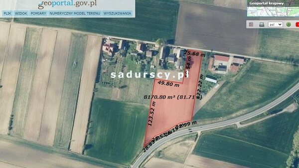 Działka 8198 m2 w Ostrów