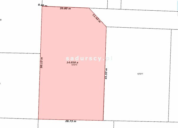 Działka 1403 m2 w Ochojno