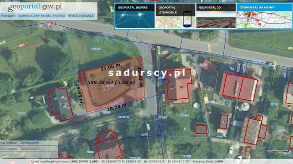 Działka 600 m2 w Kraków